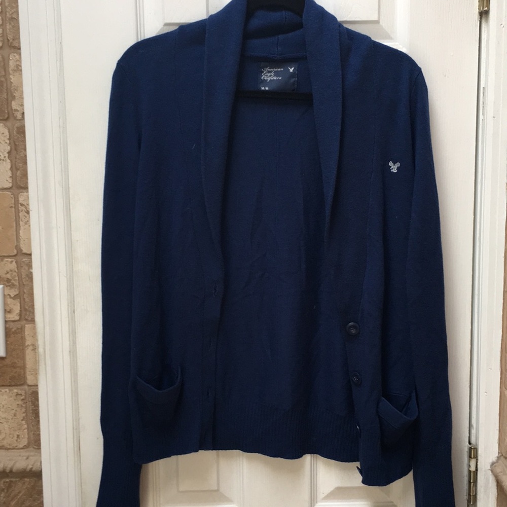 American eagle womens blue cardigan size M